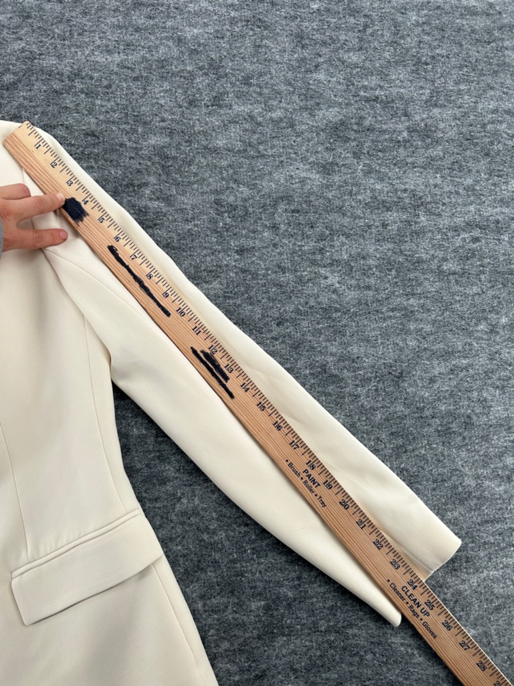 Theory Ivory Single-Button Notch-Lapel Angled Blazer Admiral Crepe SZ4 - Picture 11 of 15